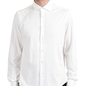 Malo Men's White Long Sleeve Dress Shirt